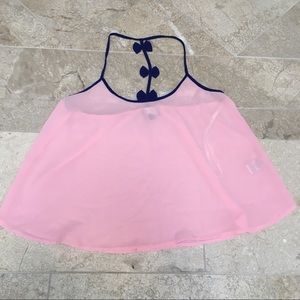 🦋 5 for $20 🦋 pink chiffon top with bow Detail
